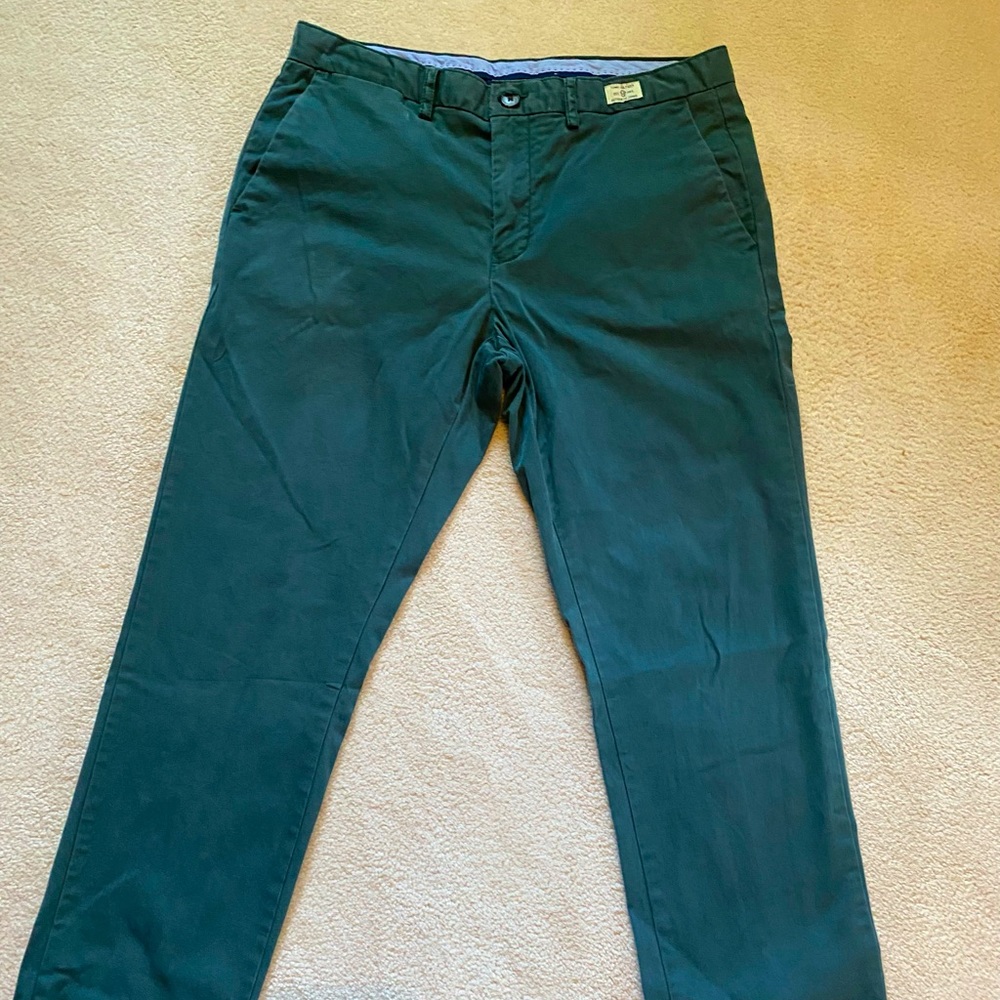 Tommy Hilfiger Mens Green Chino Size 34